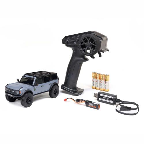 AXI-2048T2 - 1_30 SCX30 Ford Bronco 4X4 RTR Brushed Rock Crawler. Grau Axial AXI-2048T2