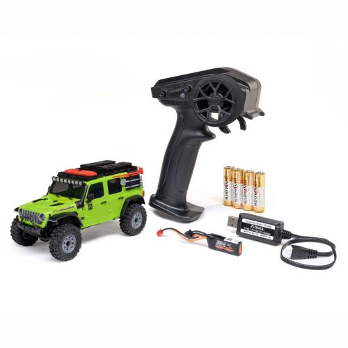 AXI-2261T1 - 1_30 SCX30 Jeep Wrangler JLU 4X4 RTR Brushed Rock Crawler. Gruen Axial AXI-2261T1
