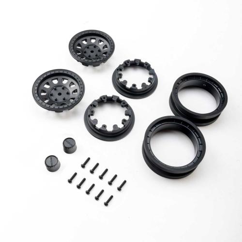 AXI-3872 - 1.9 Raceline Daytona Beadlock-Felgen. schwarz Axial AXI-3872
