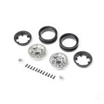 AXI-4524 - 1.9 KMC Mesa Beadlock Wheels. Satin Chrome (2)