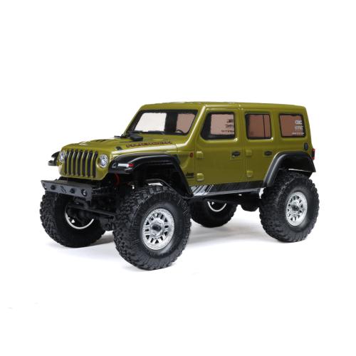 AXI00002V3T4 - 1_24 SCX24 Jeep Wrangler JLU 4X4 Rock Crawler Brushed RTR. Green Axial AXI00002V3T4