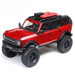 AXI00006T1 - 1_24 SCX24 2021 Ford Bronco 4WD Truck RTR. Red