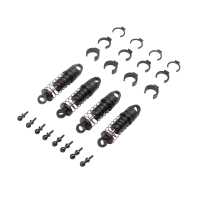 AXI203002 - Oil Shock Set 6mm. (.213 LBS_IN Red): SCX24 (4)
