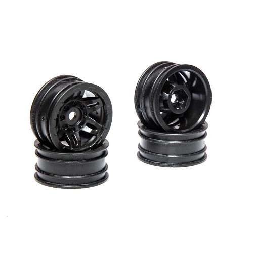 AXI40002 - 1.0 Rockster Wheels Black (4pcs):SCX24 Axial AXI40002