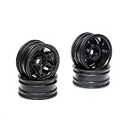 AXI40002 - 1.0 Rockster Wheels Black (4pcs):SCX24