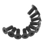 AXIC0118 - Hex Flat Head M3X8mm Black (10)