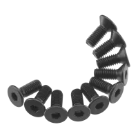 AXIC0118 - Hex Flat Head M3X8mm Black (10)