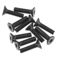 AXIC0146 - Hex Socket Flat Head M3x12mm Black (10)