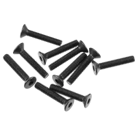 AXIC0147 - Hex Socket Flat Head M3x16mm. Black (10)