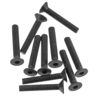 AXIC0148 - Hex Socket Flat Head M3x18mm. Black (10)