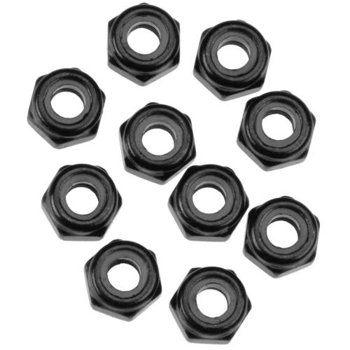 AXIC1053 - Nylon Locking Hex Nut M3 Black (10) Axial AXIC1053