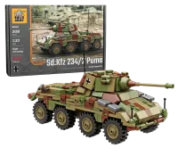 BA0234C - BuildArmy Camo Puma WW2 German Armoured wheeled vehicle Sd.Kfz. 234_2 (508 pcs)