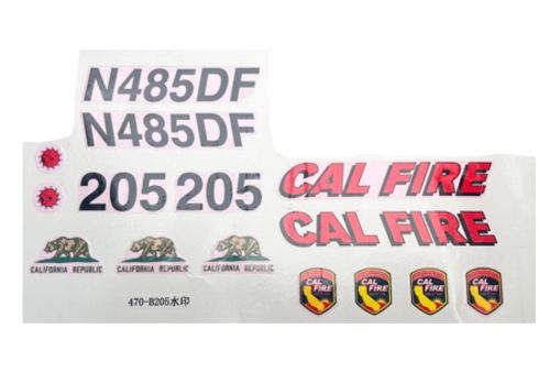 BE470LPJ009-CF - 470L Bell 206 N485DF Aufklebersatz Roban BE470LPJ009-CF