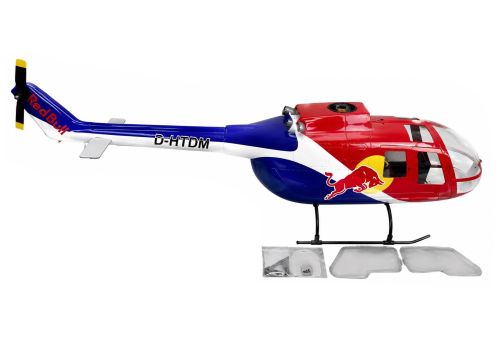 BO450LPJ010-RB - 450L BO105 Red Bull Ersatzrumpf-Kit mit LED-Beleuchtung Roban BO450LPJ010-RB