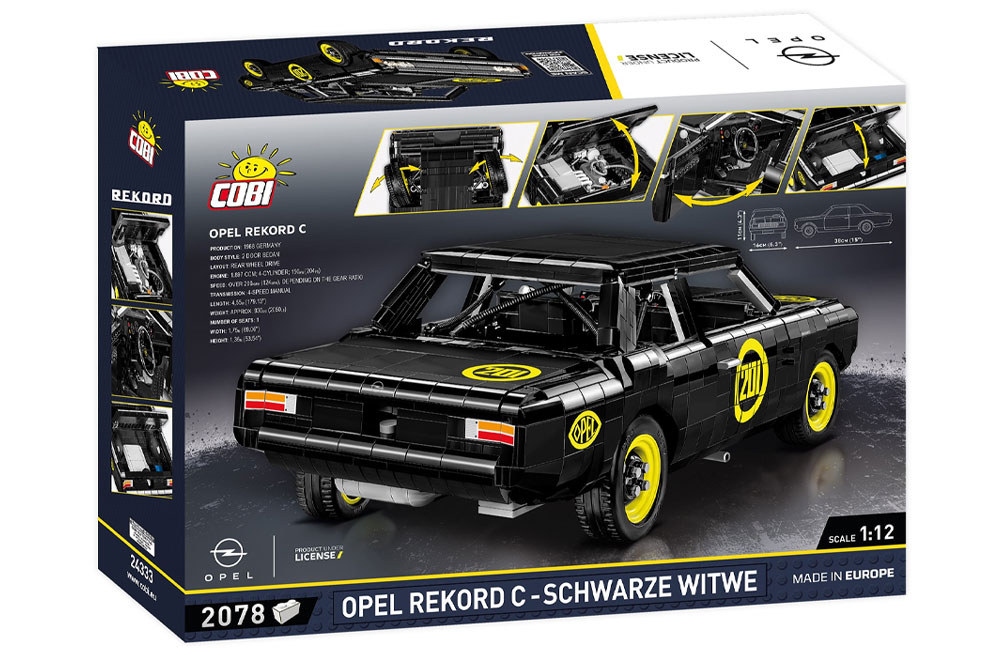 Cobi 24333 Opel Rekord C-Schwarze Witwe Youngtimer Collection Bausatz 2078 Teile 