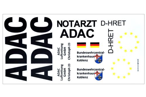 EC450LPJ007-YEB - 450L EC-135 Aufklebersatz YEB (ADAC) Roban EC450LPJ007-YEB