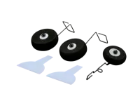 EFLU4355 - Fahrwerksset - UMX Habu S