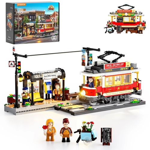 FO9084 - Lumibricks Historische StraSzenbahn und Haltestelle (1274 Teile) FunWhole FO9084