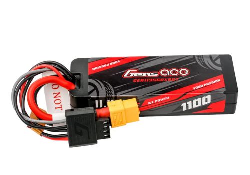 GEA113S60X6GT - Gens ace G-Tech 1100mAh 11.1V 60C 3S1P GRP-76 HC XT60 GEA113S60X6GT