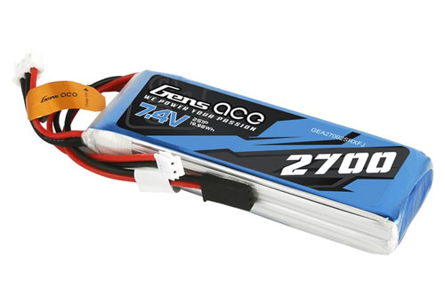 GEA27002SRXFJ - Gens Ace LiPo 2700mAh 7.4V 2S1P 1C Sender GEA27002SRXFJ