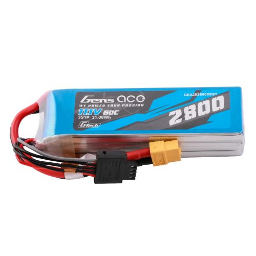 GEA283S60X6GT - Gens ace G-Tech Soaring 2800 mAh 11.1 V 60 C 3S1P LiPo-Akku GEA283S60X6GT