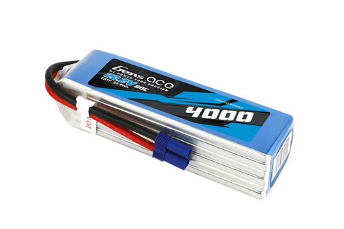 GEA40006S60E5 - Gens Ace LiPo 4000mAh 22.2V 60C 6S1P EC5 GEA40006S60E5