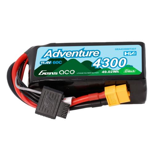 GEA433S60T3GT - Gens ace 4300mAh 3S 60C HV LiPo Battery GEA433S60T3GT