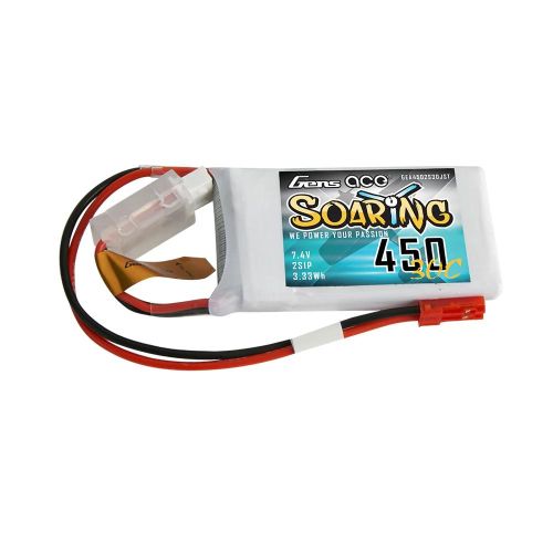 GEA4502S30JST - Gens ace Soaring 450 mAh 7.4 V 30C 2S1P Lipo GEA4502S30JST