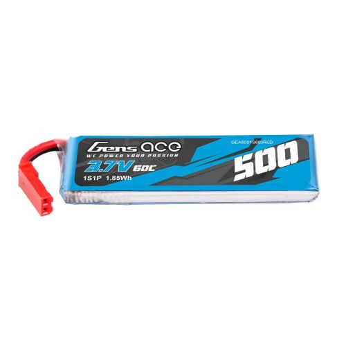 GEA5001S60JRED - Gens Ace 500 mAh 3.7 V 60C 1S1P LiPo-Akku GEA5001S60JRED