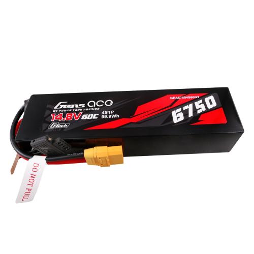 GEA67504S60GT - Gens Ace G-Tech 6750 mAh. 14.8 V. 60C. 4S1P LiPo-Akku GEA67504S60GT