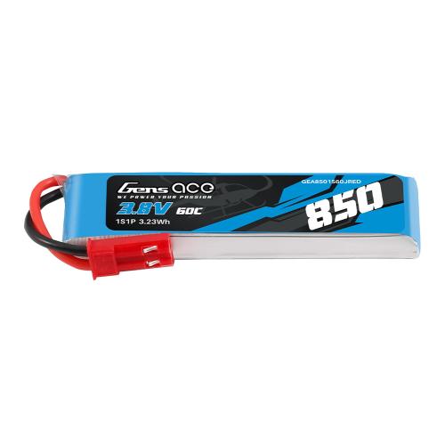 GEA8501S60JRED - Gens Ace 850 mAh 1S 3.8 V 60C HV LIPO-Akku GEA8501S60JRED
