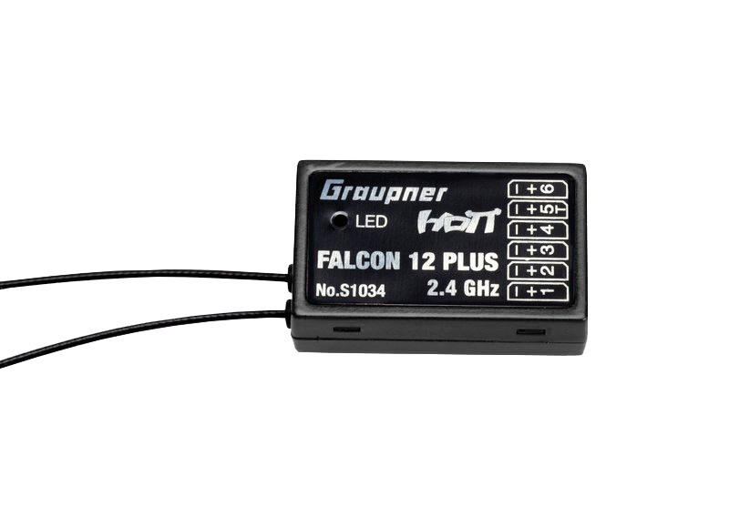 GRP-S1034 - Falcon 12 Plus Gyro Empfaenger HoTT 6-Kanal Graupner GRP-S1034