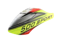 H0624-S - Airbrush Haube gelb_silber - Goblin 500 Sport