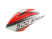 H0625-S - Airbrush Haube weiss_rot - Goblin 500 Sport