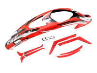 H1423-S - Haube und Sticker rot - Goblin RAW