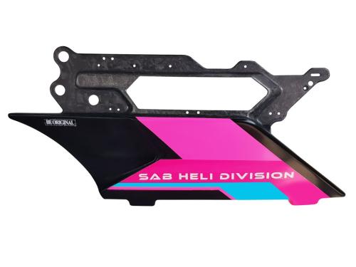 H2338-PB-S - Geschmiedeter CF-Seitenrahmen. rosa_blau. rechts (DX) SAB H2338-PB-S