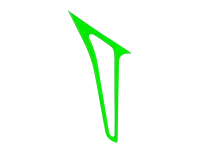 H2391-S - Composite Tail Fin Green