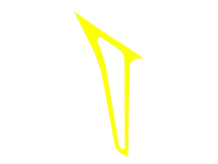 H2391-Y-S - Composite Tail Fin yellow