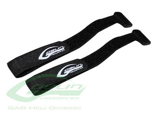 HA040-S - Klettband Empfaengerakku 185x16mm (2Stk) - Black Nitro SAB HA040-S