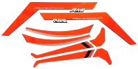 HA088-O-S - SAB AUFKLEBER SATZ ORANGE - RAW 700 _ 700 NITRO