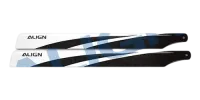 HD360A - 360mm Carbon Hauptrotorblaetter. schwarz