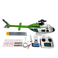 HSM-450-R-JR-RWG - RotorScale B206 Green White 450 Helicopter - RTF