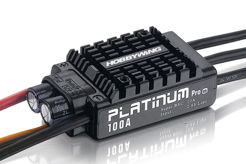 HW-30203900 - Platinum Pro V3 BL ESC 100A 2-6S LiPo 10A BEC Hobbywing HW-30203900