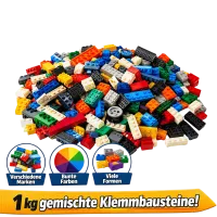KBM10001 - 1 kg Mixed Building Blocks &8211; assorted colors & shapes