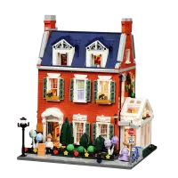 LB15009 - Lumibricks terraced house made of red brick (2663 pcs)