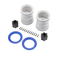 LOS-1815 - 2.6 Wheel with Beadlock Rings. Blue (2): LMT 2.0