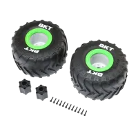 LOS-1818 - BKT 2.6 Monster Truck Tire. Med. Premount. Green (2): LMT 2.0