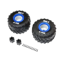 LOS-1819 - BKT 2.6 Monster Truck Tire. Med. Premount. Blue (2): LMT 2.0