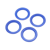LOS-1821 - Snap-in Beadlock Rings. Blue (4): LMT 2.0