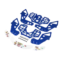 LOS-1827 - Chassis Plate Set. Blue: LMT 2.0